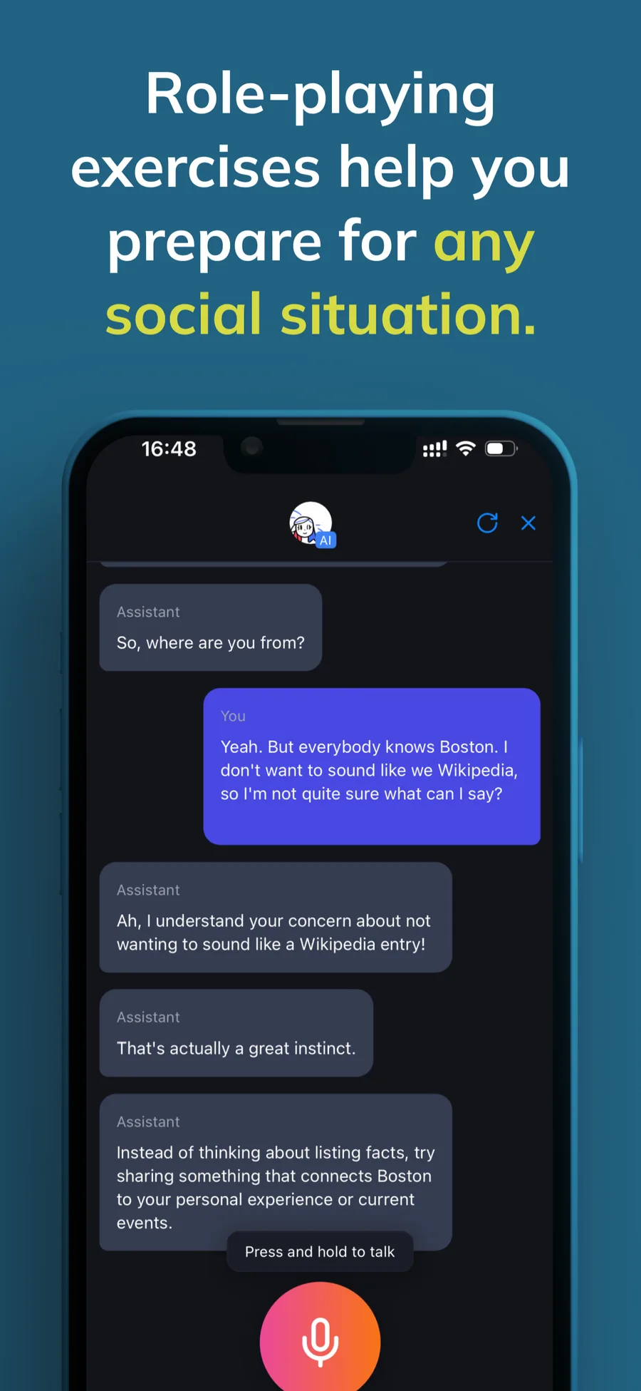 Bearwith - social skills coach, built with NativeExpress