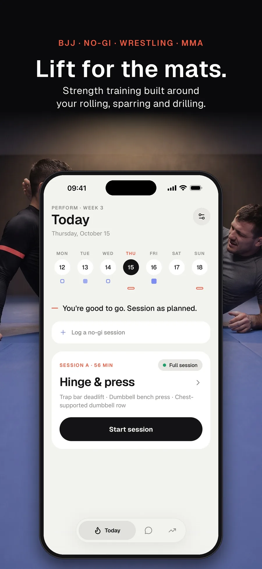 Offmat: BJJ Strength Coach, built with NativeExpress