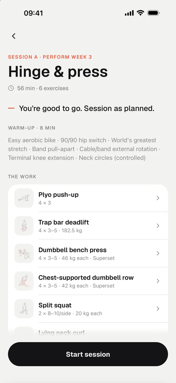 Offmat app screen