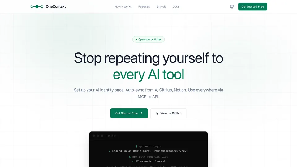 OneContext, onecontext.dev